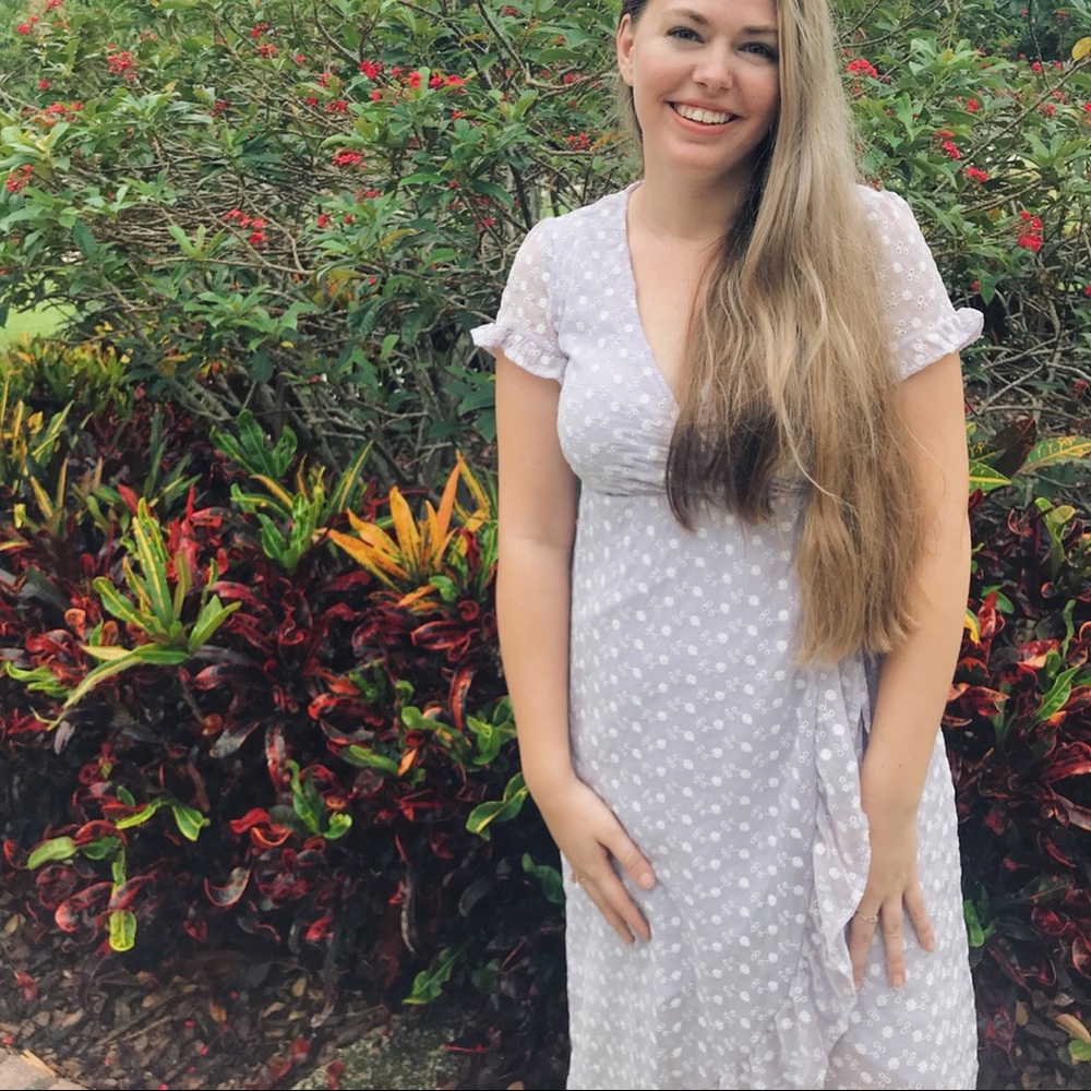 Lavender midi dress